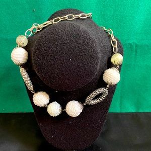 Vintage white beaded necklace